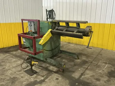 8,000 LBS X 36" DALLAS MODEL #DPR-8000-36 MOTORIZED UNCOILER COIL REEL : YOBRO #24887