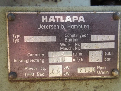 USED 1985 HATLAPA W280