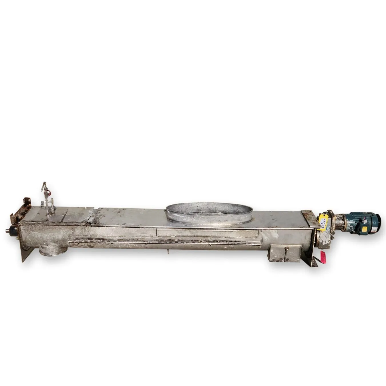 Used Stainless Steel Continuous Ribbon Mixer 10" Diameter x 8 ft Length
