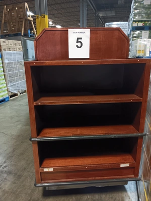 124-0105 Wooden Bread Bakery Wine Display Case