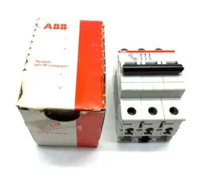 New | in-Stock ABB Miniature Circuit Breaker 3-Pole Tripping Character B Circuit Breakers Michigan US | Maverick Industrial Sales #1394576