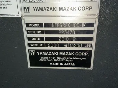 Used 2010 MAZAK INTEGREX 100IV CNC Lathes Ohio US | HGR 24 #1519998