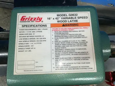 Used GRIZZLY G0632 Woodworking Lathes Ohio US | HGR 24 #1343919