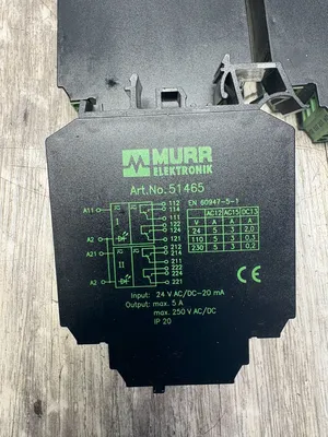 Used MURR ELEKTRONIK 51465 Misc Electrical & Power Parts South Carolina US | ESS Industrial Equipment Sales #1407776