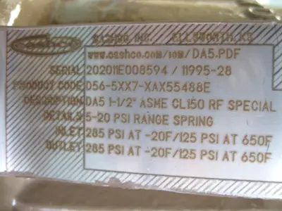 NEW Cashco D56-5XX7-XAX55488E
