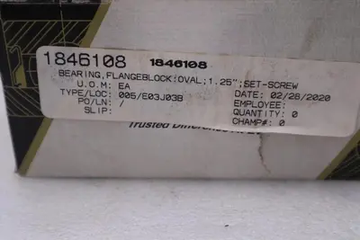 UCFT206-20-MH - PEER BEARING - FACTORY NEW STOCK H343A