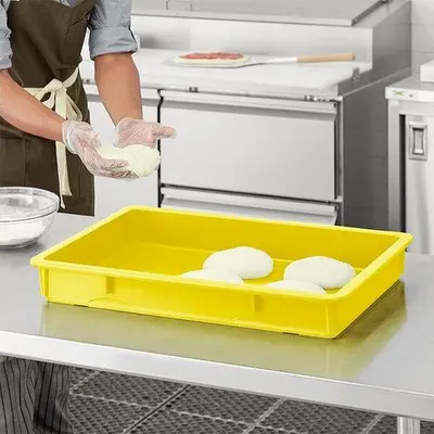 Baker's Mark 18" x 26"  White - Red - Green - Blue - Yellow - Blue  Heavy-Duty Polypropylene Dough Proofing Box