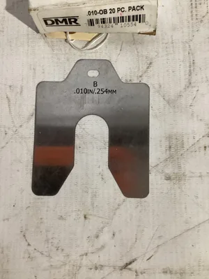 DMR .010-OB B.010 Stainless Slotted Shim Stock 3” x 3” x .010” -NIB of 79