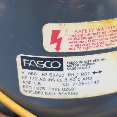New | in-Stock Fasco U26B1 Fans Indiana US | J&J Industrial Supply #1404045