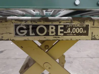 4,000 LBS X 72" X 36" GLOBE INTERNATIONAL HYDRAULIC SCISSOR LIFT TABLE, 110 VOLT: STOCK #20941