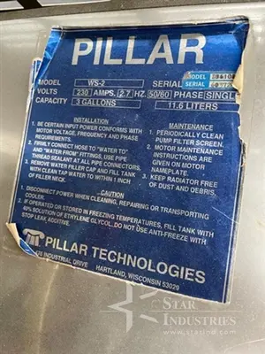 Used PILLAR TECHNOLOGIES _UNKNOWN_ Cappers Tamper Evident - Induction Sealers | Star Industries #1254238