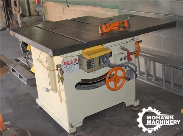 16" TANNEWITZ "XJ" WOODWORKING TILTING ARBOR MITRE TABLE SAW w/EXTENSION TABLE - 5 HP