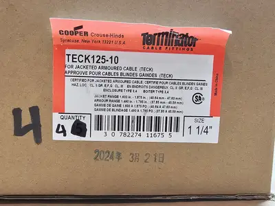 New | in-Stock CROUSE-HINDS TECK125-10 Cable & Wire British Columbia CA | Lenmark #1440027