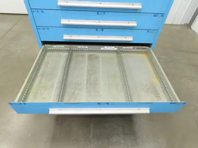 Nu-Era Modular Tool Storage Cabinet 10 Drawer 45x28x61" Stanley Vidmar Blue