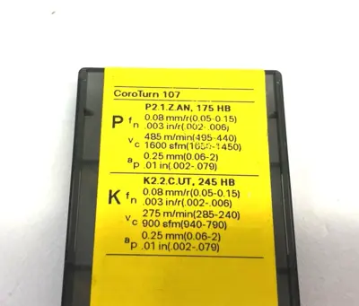 USED SANDVIK COROMANT COROTURN® 107 INSERT FOR TURNING 6433963