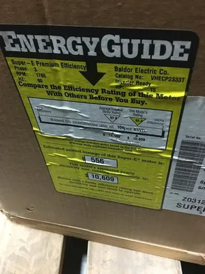 15 HP Electric Motor Baldor VHECP2333T Frame 254HP 1800 RPM New NIB