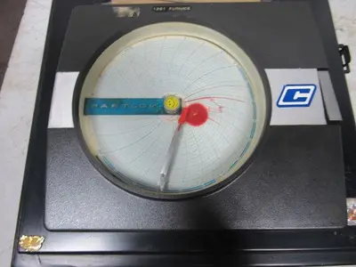 Cambridge/Partlow Furnace Temp Recording  Data Logger 10" 24Hr