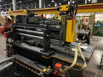24" x .090" x 5000# Ruesch Slitting Line with Option for Second Head