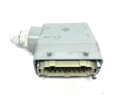 USED ILME CABLE HOOD, C-TYPE, 4-PEGS W/ 16-PIN MALE INSERT