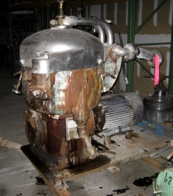 (2) Alfa-Laval B-214C oil refining/degumming purifiers, SS.