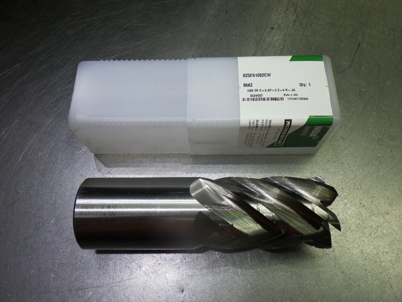 Widia/Hanita 2" 6 Flute HSS Roughing Endmill 2" Shank 625E51032CW M42 (LOC1617)