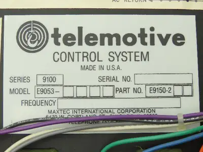 Telemotive E9150-2 E9053 Crane Remote Control Panel Series 9000 14 Relay