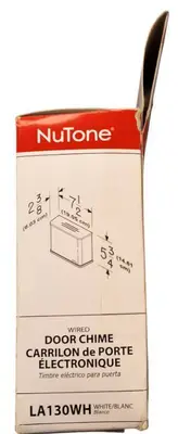 NuTone |  Doorbell, High Gloss White Wood