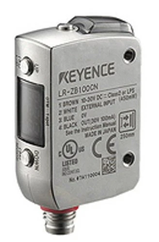 Keyence LR-ZB100CN Rectangular Self-Contained CMOS Laser Sensor, M8 Connector [New]