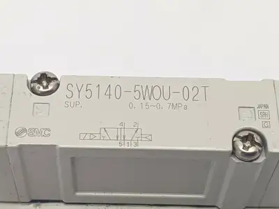 SY5140-5WOU-02T, SY5140-5W0U-02T | SMC SY5140-5WOU-02T Solenoid Valve Base Mount - Used