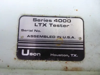 Uson Series 4000 Leak Tester Test Chamber Assembly Type LTX Used