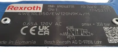 NEW REXROTH R901487111 HYDRAULIC VALVE 4WE10LB5X/EW120N9K4/M