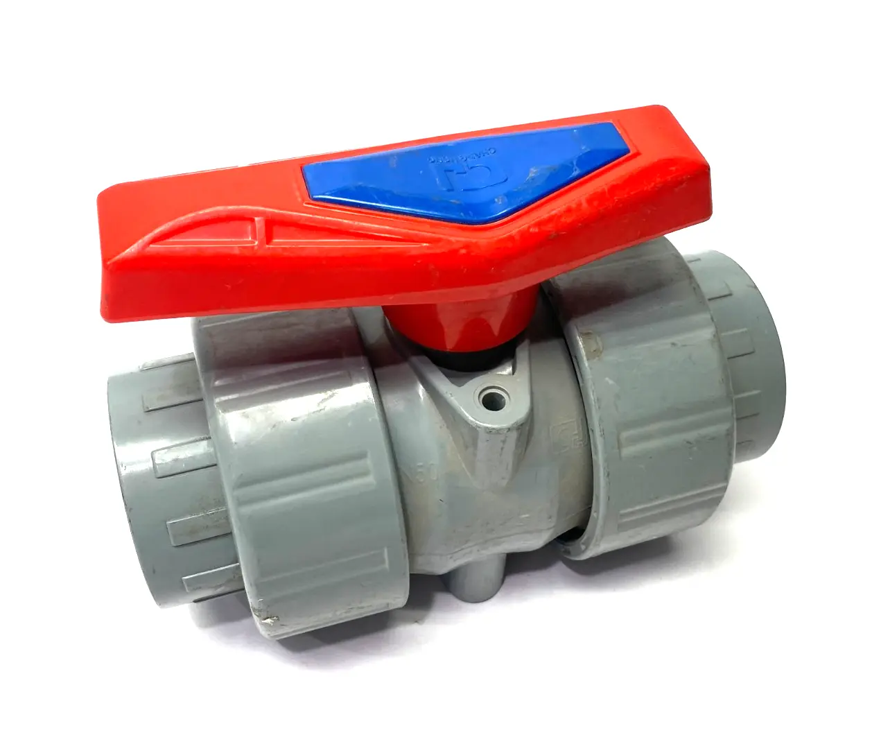 USED CHANG HONG 2-1/2" DN50 DOUBLE UNION BALL VALVE SOCKET X SOCKET