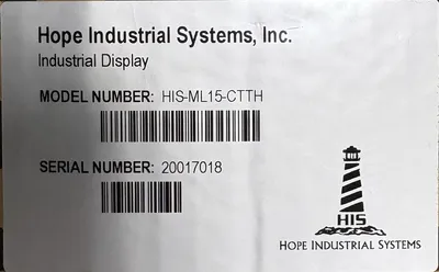 HOPE INDUSTRIAL SYSTEMS HIS-ML15-CTTH HMI & Open Interface Panels | ESS Industrial Equipment Sales (10)