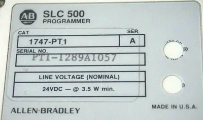 USED ALLEN BRADLEY 1747-PT1 SLC 500 PROGRAMMER SER.A 1747PT1
