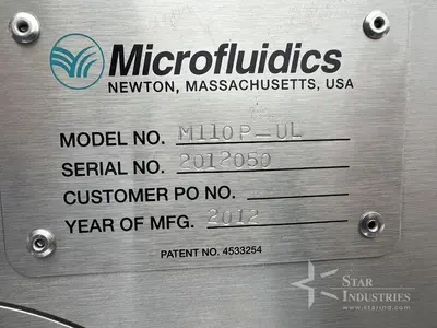 Used MICROFLUIDICS M-110P Filling Machines | Star Industries #1254118