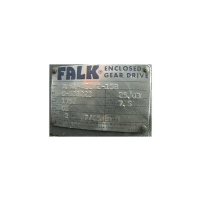 USED 7.5 HP FALK ENCLOSED GEAR DRIVE REDUCER - 25.03:1