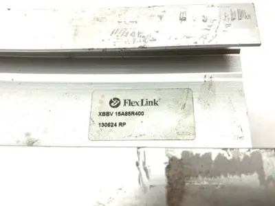 USED FLEXLINK ALUMINUM PROFILE 15 DEG. VERTICAL CONVEYOR BEND, X85