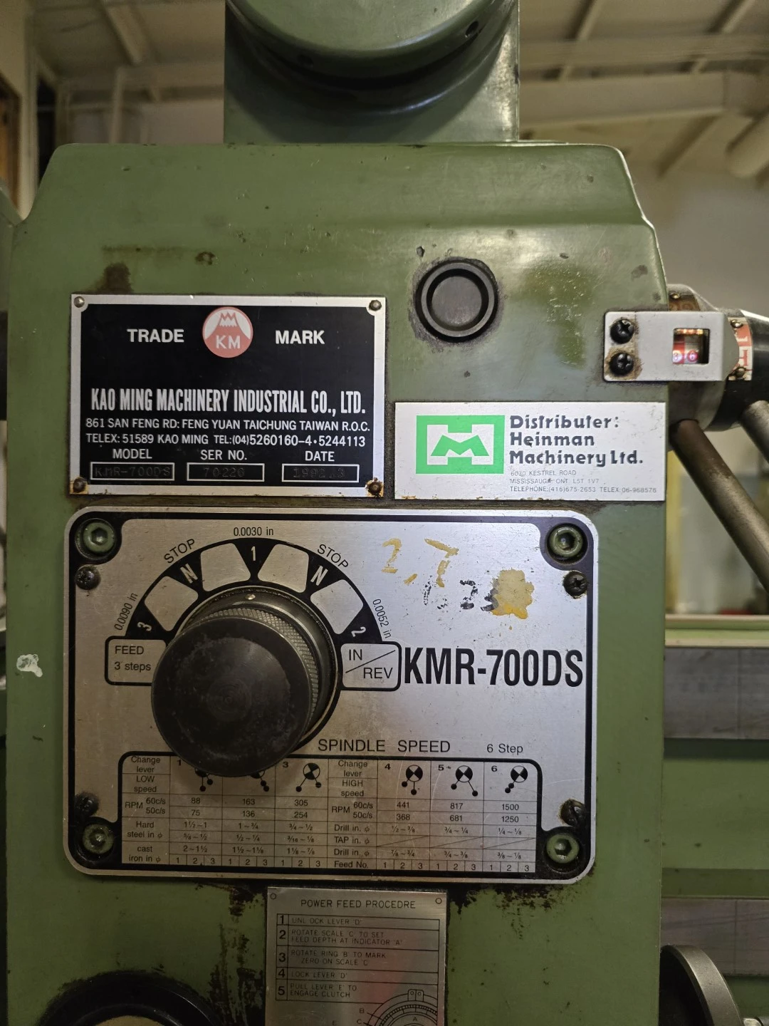 USED 1992 KAO MING KMR-700S
