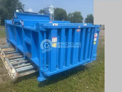 USED EXCEL EX-63 CLOSED DOOR BALER WITH CONVEYOR