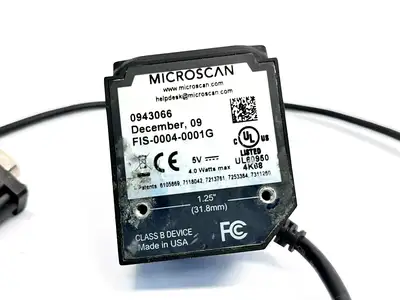 USED MICROSCAN IMAGER FIXED MOUNT BARCODE SCANNER DAMAGED CABLE