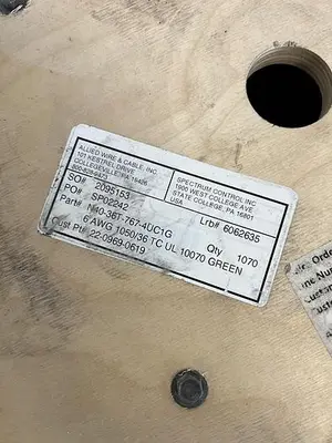 USED ALLIED WIRE 2095153, 6 AWG, 1050/36TC UL, 600V, VFD CONTROL CABLE APPROX 1000 FT