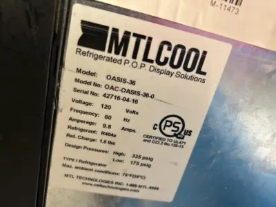 7-0021 MTL COOL Self Contained Open Cooler