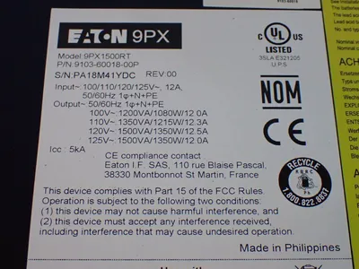 Used EATON 9PX1500RT Uninterruptible Power Supplies Ohio US | HGR 24 #1133398