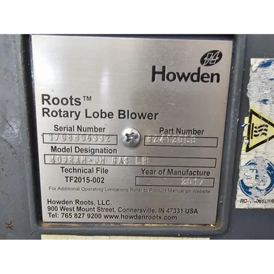 USED HOWDEN ROOTS LLC 409 RAM-JH GAS LB