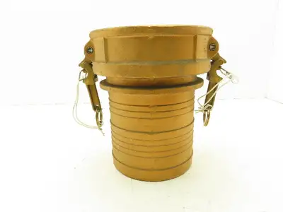 Dixon 600-C-BR Brass Camlock Cam & Groove 6" Female C Coupler x Hose Barb Shank