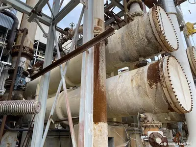 Used Rubicon 8500 Sq. Ft. 304L Tube Heat Exchanger – 51" x 26', Carbon Steel Shell