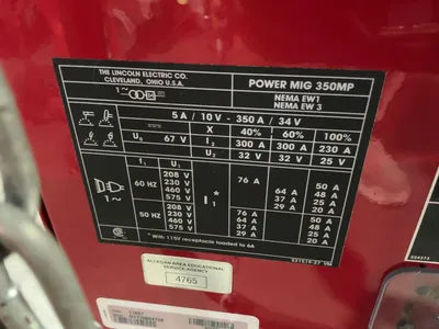 Used LINCOLN ELECTRIC POWER MIG® 350MP MIG WELDER Mig Welders Michigan US | Miedema Asset Management Group #1424978