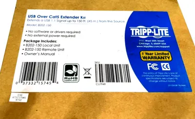 NEW SEALED TRIPP-LITE B202-150 USB EXTENDER KIT B202150