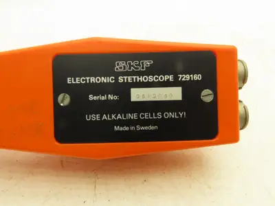 SKF 729160 Electronic Stethoscope Headset W 11" Probe & Case Tested