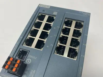 USED SIEMENS SCALANCE XB216 MANAGED LAYER INDUSTRIAL ETHERNET SWITCH